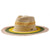 Brixton Hats - Pauma Straw Fedora - Natural/Soft Pink/Olive/Yellow