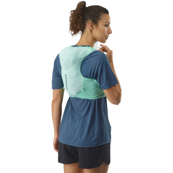 Salomon Women&#39;s Running Vests - Adv Skin 5 With Flask - Beach Glass