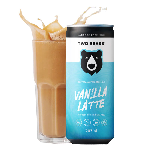 Two Bears Coffee &amp; Lactose-Free Milk Latte - Vanilla