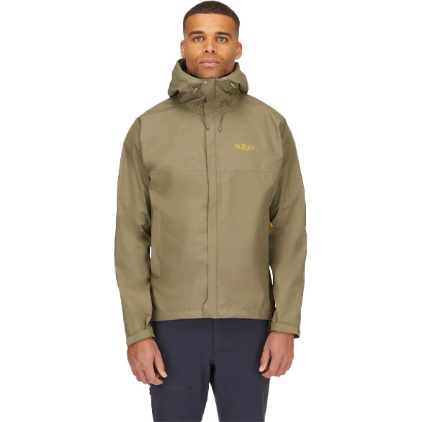 Rab Men's Jackets - Downpour Eco Jacket - Light Khaki – Prairie Supply Co